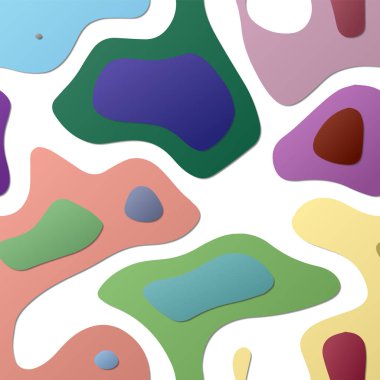 Renkli soyut katmanlar Kağıt Kesim tarzı arkaplan Vibrant 3d topoğrafya şekilleri Muhteşem afiş