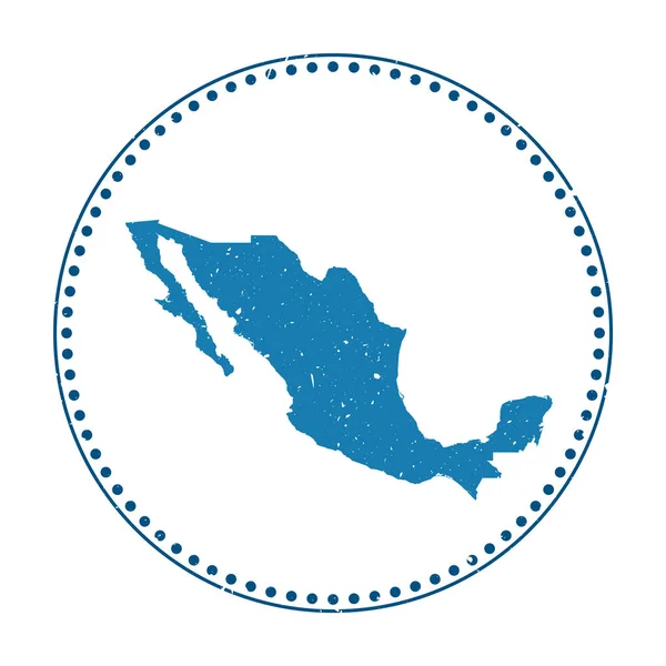 Мексиканская наклейка Travel rubber stamp with map of country vector illustration — стоковый вектор