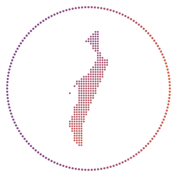弗雷泽岛数码徽章点缀风格地图弗雷泽岛圆形技术图标岛 — 图库矢量图片