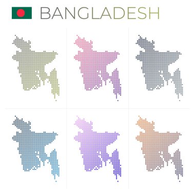 Bangladeş noktalı haritası Bangladeş haritasını nokta biçiminde belirledi.