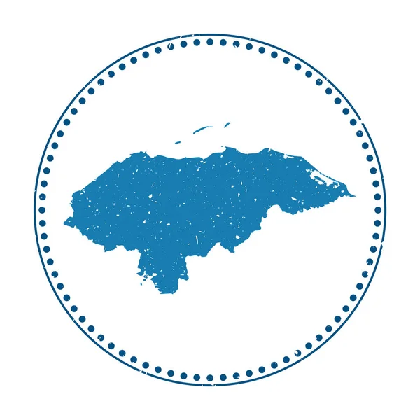 Honduras çıkartması Ülke vektör illüstrasyonunun haritasını içeren lastik damga ile seyahat etmek için kullanılabilir