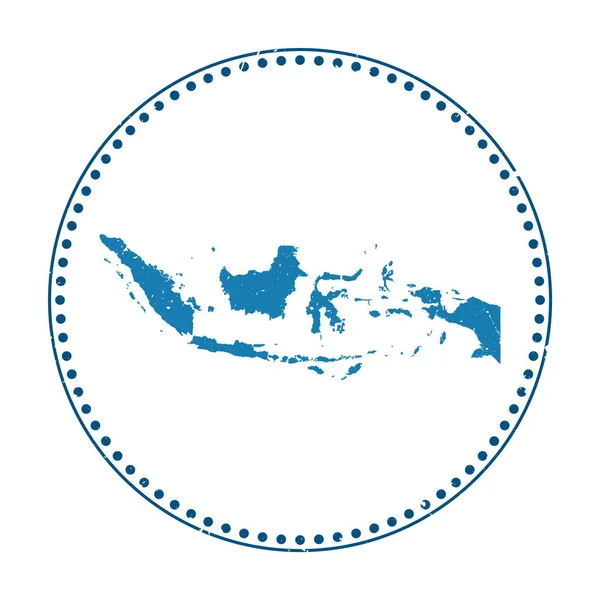 Etiqueta engomada Indonesia Viaje sello de goma con el mapa de país vector ilustración Se puede utilizar como — Vector de stock