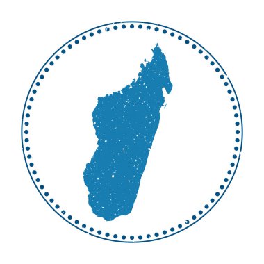 Madagaskar etiketi Ülke vektör illüstrasyonunun haritası ile seyahat kauçuk damgası olarak kullanılabilir