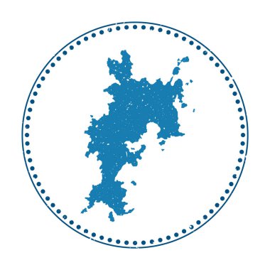 Komodo etiketi Ada vektör illüstrasyonunun haritası ile seyahat lastik damgası olarak kullanılabilir