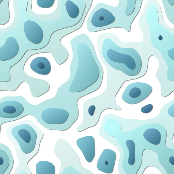 Kolorowe abstrakcyjne warstwy tło w stylu Papercut Żywe kształty topograficzne 3d Niesamowity baner — Wektor stockowy