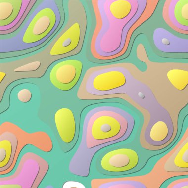 Renkli soyut katmanlar Kağıt Kesim tarzı arkaplan Vibrant 3d topoğrafya şekilleri Çekici