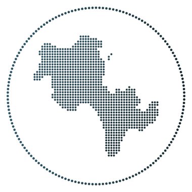 Koh Rong dijital rozeti Koh Rong 'un stil haritası ile adanın çember tekniklerinin simgesi