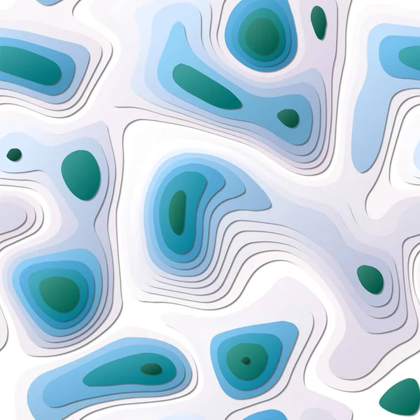 Bunte abstrakte Schichten Papercut-Stil Hintergrund Lebendige 3D-Topographie Formen Authentische Banner — Stockvektor