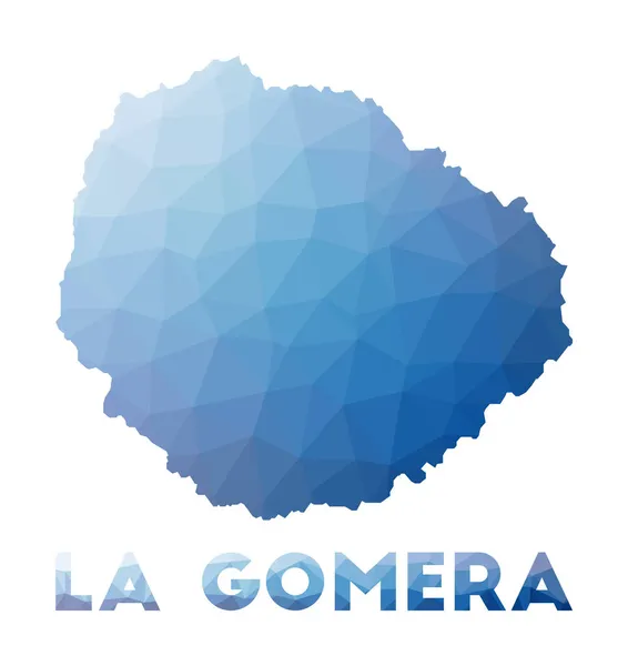 Nízká poly mapa La Gomery Geometrická ilustrace ostrova La Gomera polygonální mapa — Stockový vektor