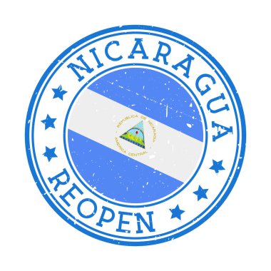Nikaragua Pul Yuvarlak Rozetini Nikaragua bayrağıyla Yeniden Açıyor
