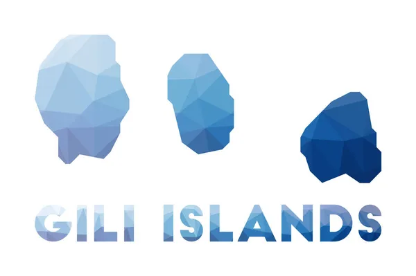 Геометрическая иллюстрация острова Гили на карте островов Гили — стоковый вектор