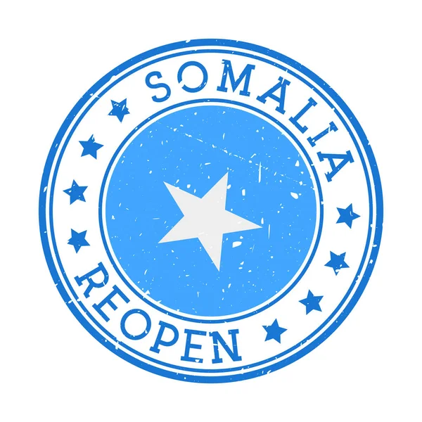 소말리아, 폐쇄 된 지 얼마되지 않은 소말리아 국기로 임시 개방 원문 기사보기 — 스톡 벡터
