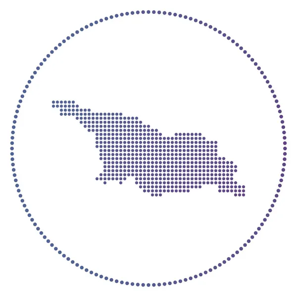 Geórgia mapa de estilo pontilhado de Geórgia em círculo ícone de tecnologia do país com — Vetor de Stock