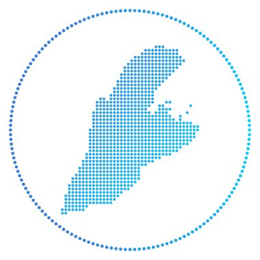 Kastellorizo dijital rozet, Kastellorizo 'nun stil haritasını adanın çember teknikleri ikonu ile noktaladı.