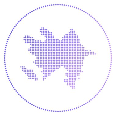 Azerbaycan dijital rozeti Azerbaycan 'ın stil haritasını ülkenin çember teknolojisi simgesiyle noktaladı