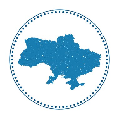 Ukraine sticker Travel rubber stamp with map of country vector illustration Can be used as
