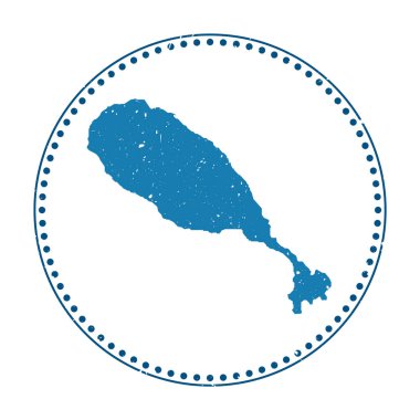 Saint Kitts sticker Travel rubber stamp with map of island vector illustration Can be used as