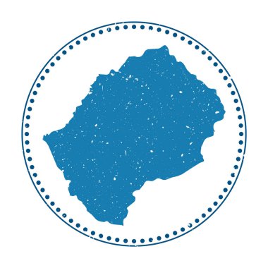 Lesotho çıkartması Ülke vektör illüstrasyonunun haritası ile seyahat kauçuk damgası olarak kullanılabilir