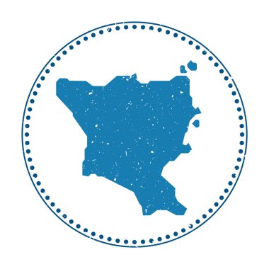 Green Island Taiwan sticker Travel rubber stamp with map of island vector illustration Can be