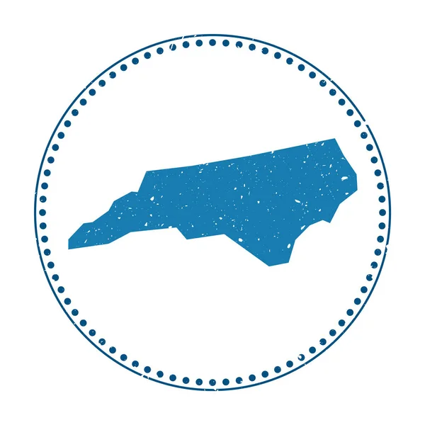 North Carolina sticker Travel rubber stamp with map of us state vector illustration Can be used — Vector de stock