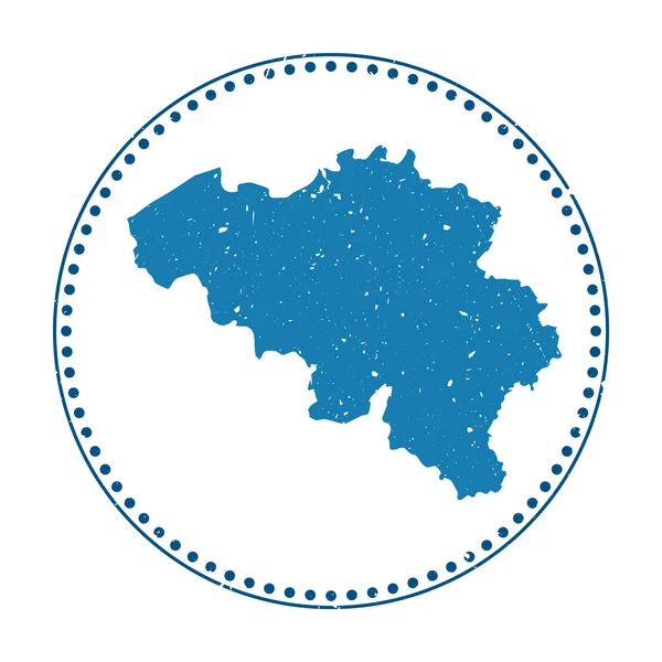 Belgium sticker Travel rubber stamp with map of country vector illustration Can be used as