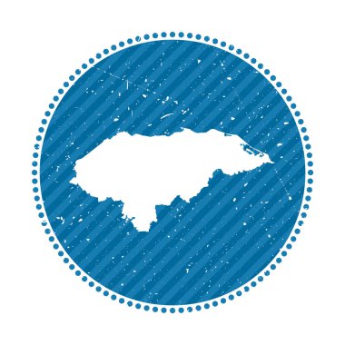 Ülke vektör illüstrasyonunun haritalı Honduras çizgili geçmişe yolculuk etiketi kullanılabilir