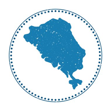 Colon Island çıkartması Ada vektör çiziminin haritası ile seyahat lastik damgası olarak kullanılabilir