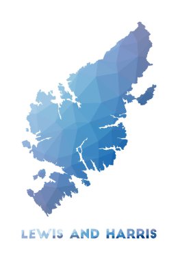 Lewis ve Harris Geometric 'in Lewis ve Harris çokgen adalarının düşük poli haritası