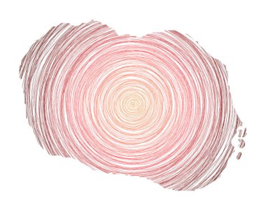 Eş merkezli dairelerle dolu Cook Adaları haritası Ada Vektörü şeklinde çizim biçimi çemberleri