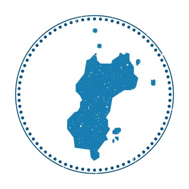 Mustique çıkartması. Adanın haritası ve vektör illüstrasyonuyla seyahat et. Mustique 'in amblemi, amblemi, etiketi, çıkartması ya da rozeti olarak kullanılabilir..