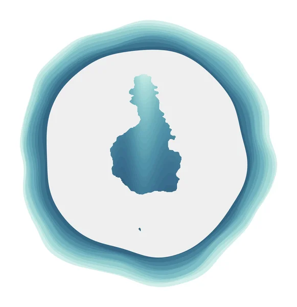Tioman Island Logo Badge Island Layered Circular Sign Tioman Shape — Vector de stock