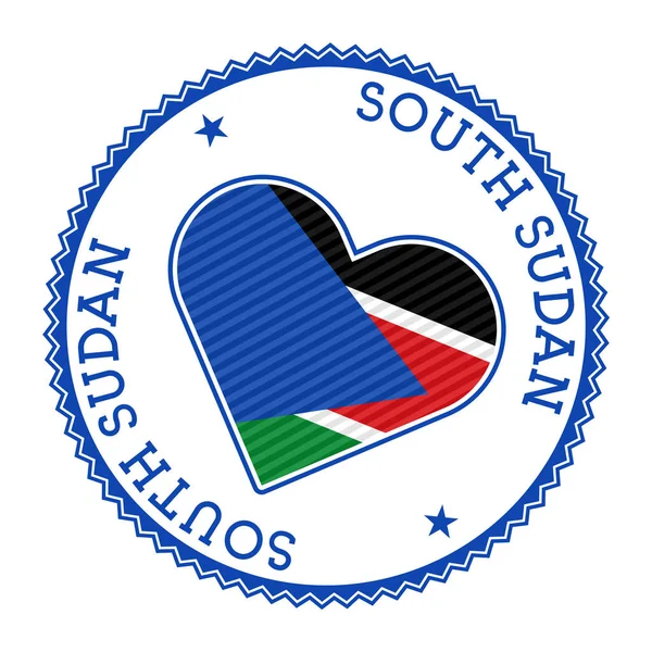 Sydsudans Hjärtmärke Vektor Logotyp För Sydsudan Häpnadsväckande Vektor Illustration — Stock vektor