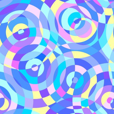 Çemberli kusursuz desen, soyut renkli arkaplan, vektör