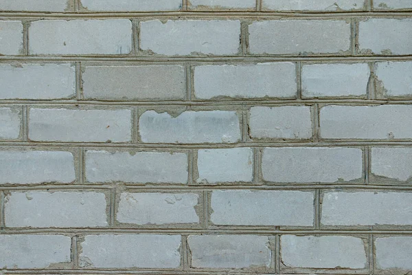 Witte Bakstenen Muur Gemaakt Van Gebruikt Materiaal Abstract Textuur Achtergrond — Stockfoto