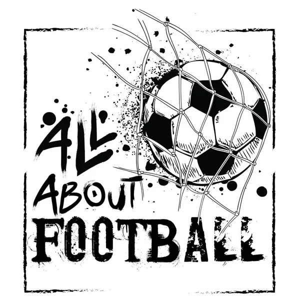 Hepsi Futbol Vektör Illüstrasyonu Hakkında — Stok Vektör