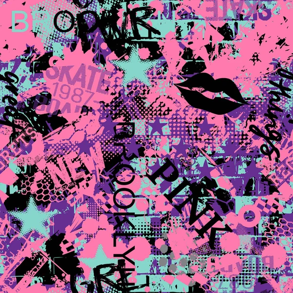 Abstrakter Grunge Hintergrund Trendige Psychedelische Textur — Stockvektor