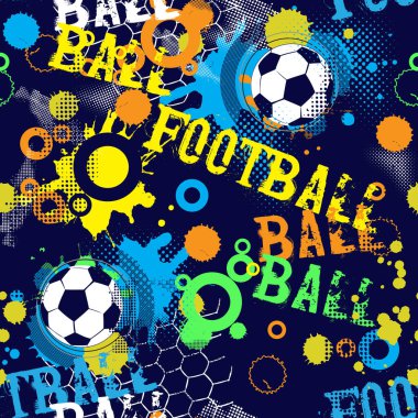 Futbol topları, futbol teması. vektör illüstrasyonu