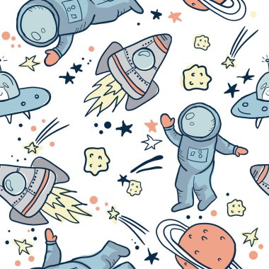 Galaksi temalı kusursuz desen