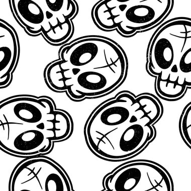 kafatasları, vektör çizim ile Seamless Modeli