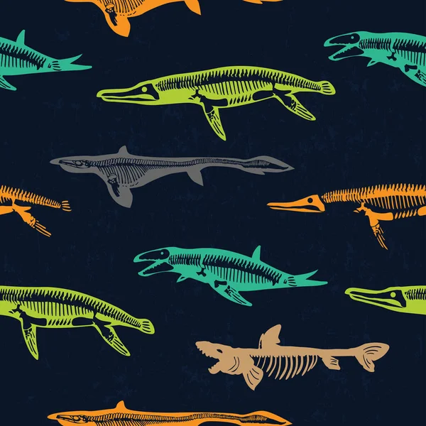 Seamless Dino Pattern Print Shirts Textiles Wrapping Paper Web Original — Wektor stockowy