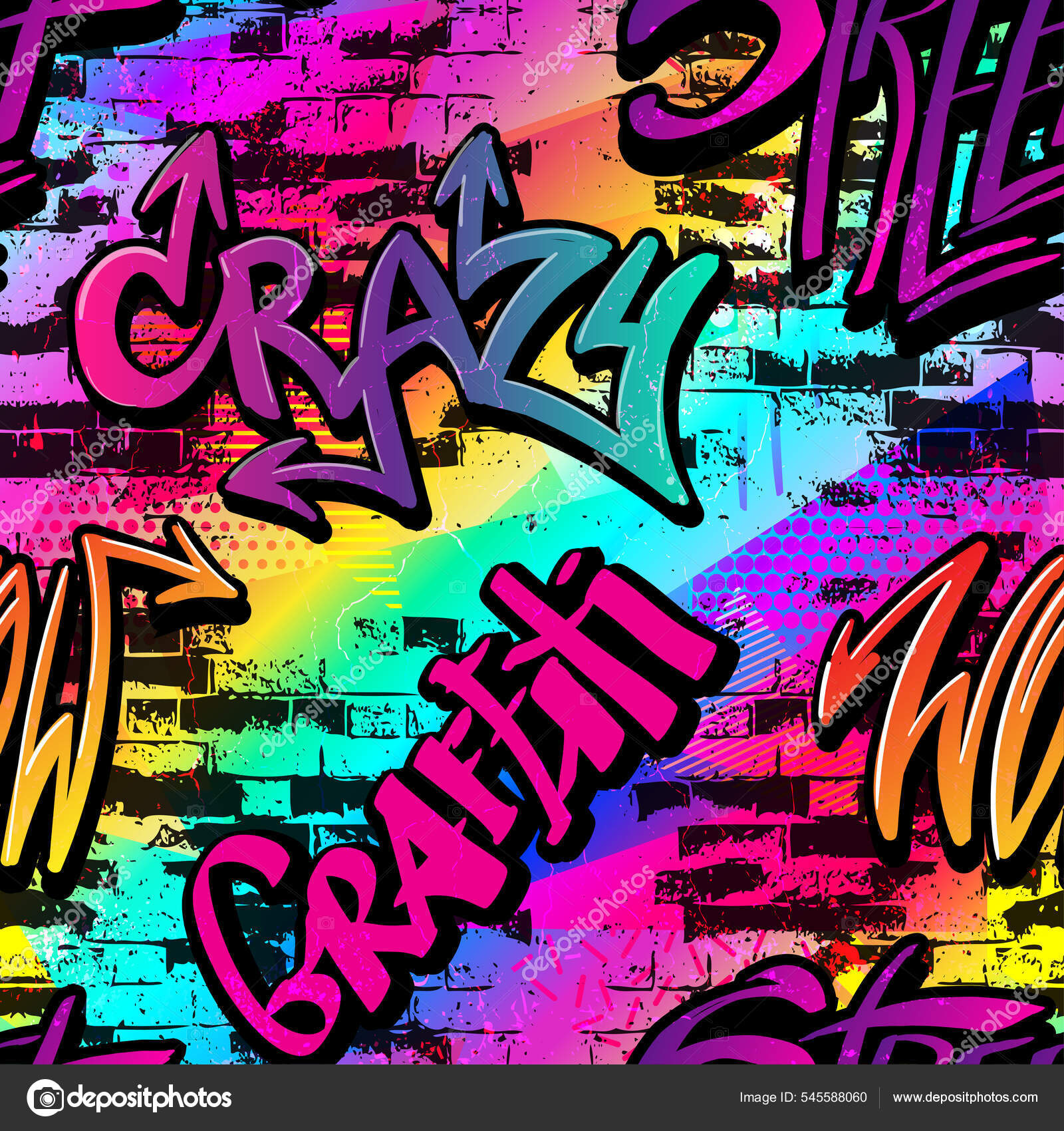 Fundo Grafite Com Letras Coloridas Letras Ilustração Vetorial Vetor de  stock de ©SokolArtstudio 545588060, image size:1600x1700