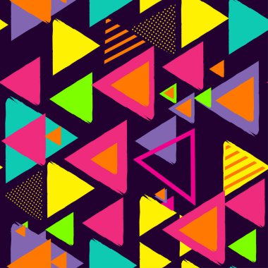 Geometrik şekiller, memphis tarzı, vektör çizimi