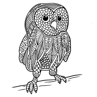 Baykuş için vektör illüstrasyon tasarımı