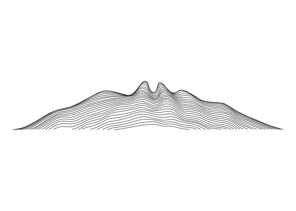 Εικονογράφηση Διάνυσμα Του Διάσημου Βουνού Που Ονομάζεται Cerro Silla Στην — Διανυσματικό Αρχείο