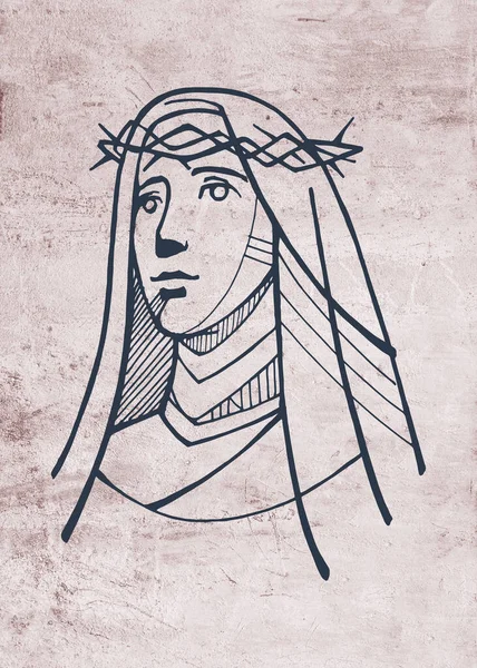 Ручные Рисунки Екатерины Сьенской — стоковое фото