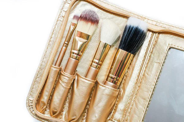 Kalem kutusu altın makyaj fırçası seti