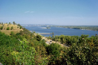 River Dinyeper şehri Kaniv Ukrayna Yazı                    