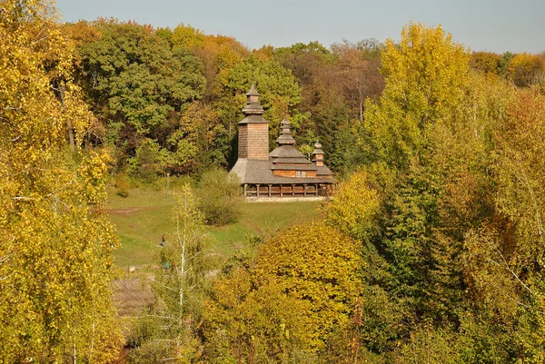 Trä Gammal Kyrka Ukraina — Stockfoto