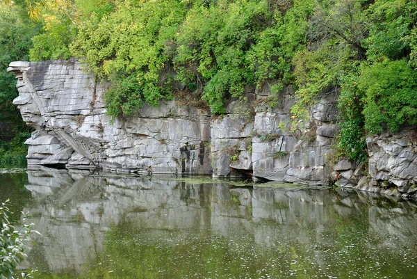 Cañón Buki Otoño Río Piedra Ucrania — Foto de Stock