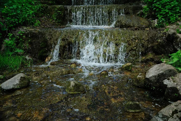 Queda Cabelo Natural Pedras Rio Corredeiras Natureza — Fotografia de Stock